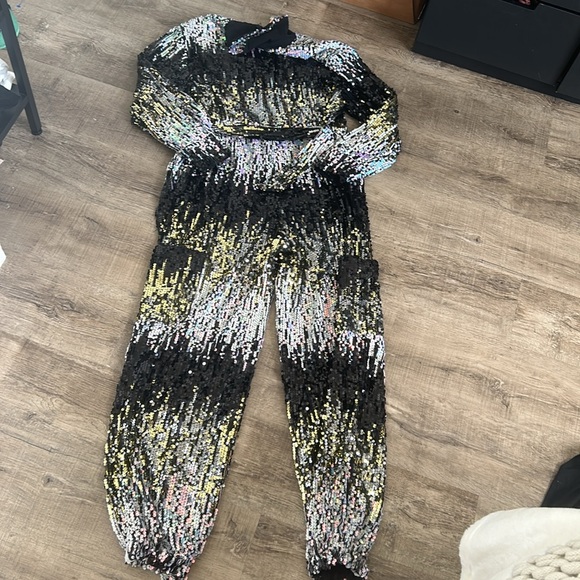 Nasty Gal ombré sequin jumpsuit - Picture 9 of 9